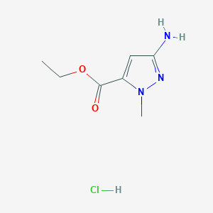 molecular formula C7H12ClN3O2 B6238752 盐酸 3-氨基-1-甲基-1H-吡唑-5-羧酸乙酯 CAS No. 1197228-34-4