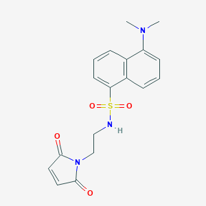 molecular formula C18H19N3O4S B062389 N-[2-(丹磺酰胺)乙基]马来酰亚胺 CAS No. 160291-45-2