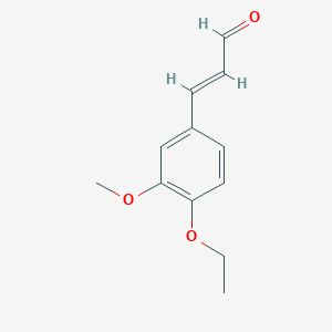 molecular formula C12H14O3 B6238934 (2E)-3-(4-ethoxy-3-methoxyphenyl)prop-2-enal CAS No. 391895-46-8
