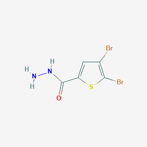 molecular formula C5H4Br2N2OS B062392 4,5-Dibromothiophene-2-carbohydrazide CAS No. 171851-25-5