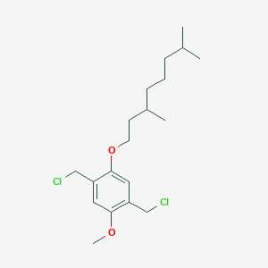 molecular formula C19H30Cl2O2 B062393 1,4-双(氯甲基)-2-(3,7-二甲基辛氧基)-5-甲氧基苯 CAS No. 174097-32-6