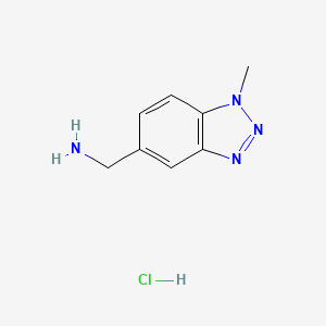 molecular formula C8H11ClN4 B6240693 (1-methyl-1H-1,2,3-benzotriazol-5-yl)methanamine hydrochloride CAS No. 1222084-53-8