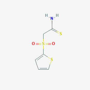 molecular formula C6H7NO2S3 B062411 2-(2-噻吩基磺酰基)乙硫酰胺 CAS No. 175202-34-3
