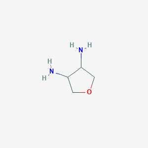 molecular formula C4H10N2O B062421 Tetrahydrofuran-3,4-diamine CAS No. 167822-03-9