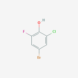 molecular formula C6H3BrClFO B062433 4-溴-2-氯-6-氟苯酚 CAS No. 161045-79-0