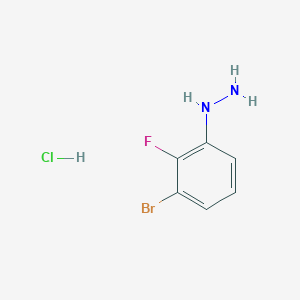 molecular formula C6H7BrClFN2 B6246295 (3-bromo-2-fluorophenyl)hydrazine hydrochloride CAS No. 2369752-80-5
