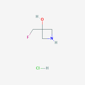 molecular formula C4H9ClFNO B6246645 3-(fluoromethyl)azetidin-3-ol hydrochloride CAS No. 2231673-86-0