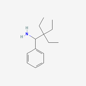 molecular formula C14H23N B6247045 (1-amino-2,2-diethylbutyl)benzene CAS No. 408330-79-0