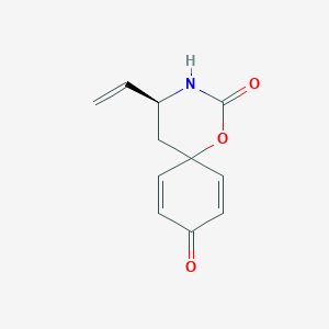 molecular formula C11H11NO3 B062475 (4S)-4-ethenyl-1-oxa-3-azaspiro[5.5]undeca-7,10-diene-2,9-dione CAS No. 179681-01-7