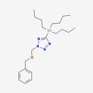 molecular formula C21H36N4OSn B6249254 2-[(benzyloxy)methyl]-5-(tributylstannyl)-2H-1,2,3,4-tetrazole CAS No. 280121-60-0
