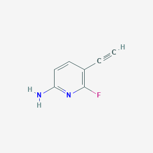 molecular formula C7H5FN2 B6249605 5-ethynyl-6-fluoropyridin-2-amine CAS No. 1824299-95-7