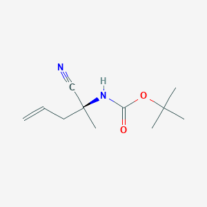 B062500 Tert-butyl N-[(2S)-2-cyanopent-4-en-2-yl]carbamate CAS No. 188183-42-8