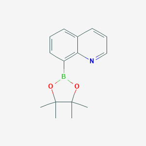 molecular formula C15H18BNO2 B062510 8-(4,4,5,5-四甲基-1,3,2-二氧杂硼环-2-基)喹啉 CAS No. 190788-62-6