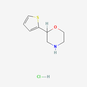 molecular formula C8H12ClNOS B6253046 2-(thiophen-2-yl)morpholine hydrochloride CAS No. 76175-45-6