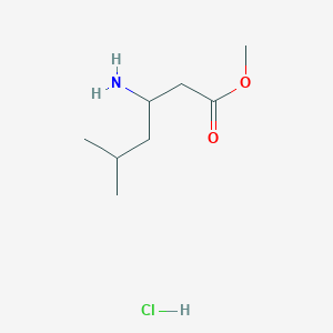 molecular formula C8H18ClNO2 B6253487 methyl 3-amino-5-methylhexanoate hydrochloride CAS No. 1858255-68-1
