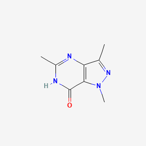 molecular formula C8H10N4O B6254418 1,3,5-trimethyl-1H,6H,7H-pyrazolo[4,3-d]pyrimidin-7-one CAS No. 59023-33-5