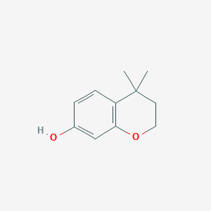 molecular formula C11H14O2 B6255248 4,4-dimethyl-3,4-dihydro-2H-1-benzopyran-7-ol CAS No. 111580-06-4