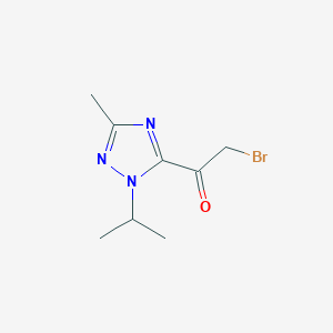 molecular formula C8H12BrN3O B6255694 2-溴-1-[3-甲基-1-(丙烷-2-基)-1H-1,2,4-三唑-5-基]乙烷-1-酮 CAS No. 1282517-46-7