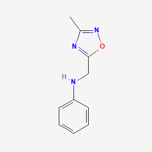 molecular formula C10H11N3O B6257370 N-[(3-methyl-1,2,4-oxadiazol-5-yl)methyl]aniline CAS No. 1182973-72-3