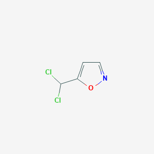 molecular formula C4H3Cl2NO B062574 5-(Dichloromethyl)-1,2-oxazole CAS No. 169888-53-3