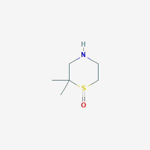 molecular formula C6H13NOS B6258969 2,2-dimethyl-1lambda4-thiomorpholin-1-one CAS No. 1384431-11-1
