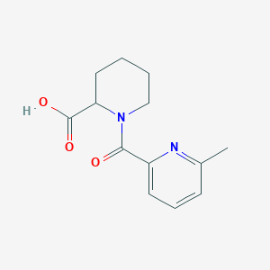 molecular formula C13H16N2O3 B6259777 1-(6-methylpyridine-2-carbonyl)piperidine-2-carboxylic acid CAS No. 1101831-30-4