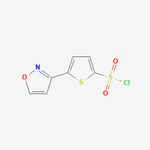molecular formula C7H4ClNO3S2 B062600 5-(1,2-oxazol-3-yl)thiophene-2-sulfonyl Chloride CAS No. 160233-27-2