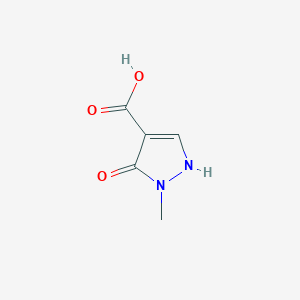 molecular formula C5H6N2O3 B6260035 5-hydroxy-1-methyl-1H-pyrazole-4-carboxylic acid CAS No. 1255352-25-0