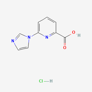 molecular formula C9H8ClN3O2 B6260443 6-(1H-imidazol-1-yl)pyridine-2-carboxylic acid hydrochloride CAS No. 1432679-80-5