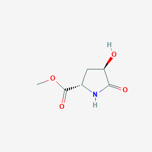 molecular formula C6H9NO4 B062612 Methyl (2S,4R)-4-Hydroxy-5-oxopyrrolidine-2-carboxylate CAS No. 180321-18-0