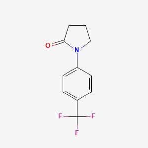 molecular formula C11H10F3NO B6261322 4-[4-(trifluoromethyl)phenyl]pyrrolidin-2-one CAS No. 73081-88-6