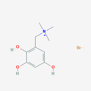 molecular formula C10H16BrNO3 B062620 5-Hydroxy-3-((trimethylammonio)methyl)catechol CAS No. 159662-74-5