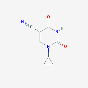 molecular formula C8H7N3O2 B062623 1-Cyclopropyl-2,4-dioxo-1,2,3,4-tetrahydropyrimidine-5-carbonitrile CAS No. 175203-44-8
