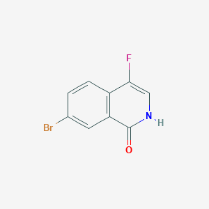 molecular formula C9H5BrFNO B6262757 7-bromo-4-fluoro-1,2-dihydroisoquinolin-1-one CAS No. 956700-15-5