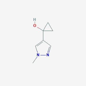 molecular formula C7H10N2O B6262861 1-(1-methyl-1H-pyrazol-4-yl)cyclopropanol CAS No. 1248787-82-7