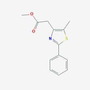 molecular formula C13H13NO2S B062638 2-(5-甲基-2-苯基-1,3-噻唑-4-基)乙酸甲酯 CAS No. 175136-29-5