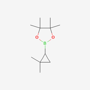 molecular formula C11H21BO2 B6263820 2-(2,2-dimethylcyclopropyl)-4,4,5,5-tetramethyl-1,3,2-dioxaborolane CAS No. 136835-34-2