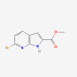 molecular formula C9H7BrN2O2 B6263911 methyl 6-bromo-1H-pyrrolo[2,3-b]pyridine-2-carboxylate CAS No. 1934399-90-2