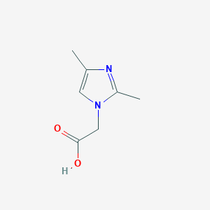 molecular formula C7H10N2O2 B062651 1H-Imidazole-1-acetic acid, 2,4-dimethyl- CAS No. 182143-31-3