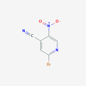 molecular formula C6H2BrN3O2 B6266218 2-bromo-5-nitropyridine-4-carbonitrile CAS No. 1806853-84-8