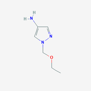 molecular formula C6H11N3O B6267347 1-(ethoxymethyl)-1H-pyrazol-4-amine CAS No. 1004643-32-6