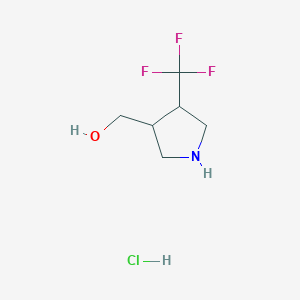 molecular formula C6H11ClF3NO B062689 (4-Trifluoromethyl-pyrrolidin-3-YL)-methanol hydrochloride CAS No. 168544-97-6