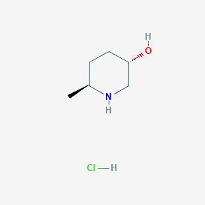 molecular formula C6H14ClNO B6269141 rac-(3R,6R)-6-methylpiperidin-3-ol hydrochloride CAS No. 1431473-23-2