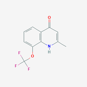 molecular formula C11H8F3NO2 B6269378 2-methyl-8-(trifluoromethoxy)quinolin-4-ol CAS No. 1204997-10-3