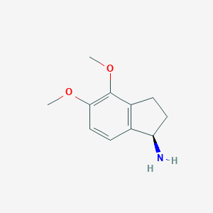 molecular formula C11H15NO2 B062696 (R)-4,5-Dimethoxy-indan-1-ylamine CAS No. 168902-81-6