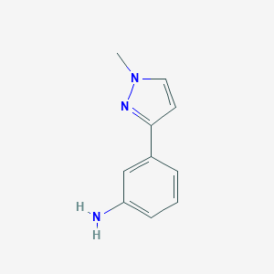 molecular formula C10H11N3 B062713 3-(1-甲基-1H-吡唑-3-基)苯胺 CAS No. 175202-37-6