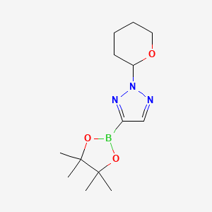 molecular formula C13H22BN3O3 B6271740 2-(氧杂环-2-基)-4-(四甲基-1,3,2-二氧杂硼环-2-基)-2H-1,2,3-三唑 CAS No. 1415312-45-6
