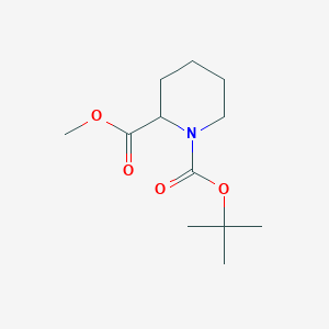 molecular formula C12H21NO4 B062718 1-Tert-butyl 2-methyl piperidine-1,2-dicarboxylate CAS No. 167423-93-0