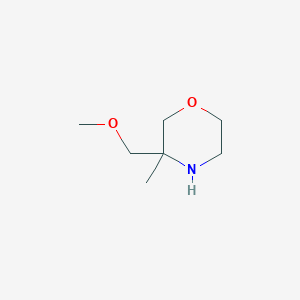 molecular formula C7H15NO2 B6271831 3-(methoxymethyl)-3-methylmorpholine CAS No. 777838-33-2