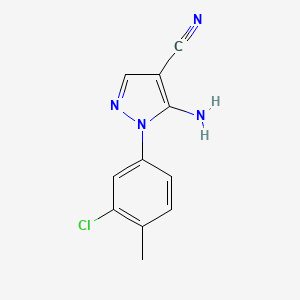 molecular formula C11H9ClN4 B6271855 5-amino-1-(3-chloro-4-methylphenyl)-1H-pyrazole-4-carbonitrile CAS No. 58791-81-4